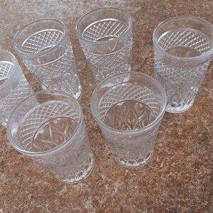 Vintage Imperial Cape Cod #1602 5” Tall, 14 oz Flat Tumblers Set Of 6